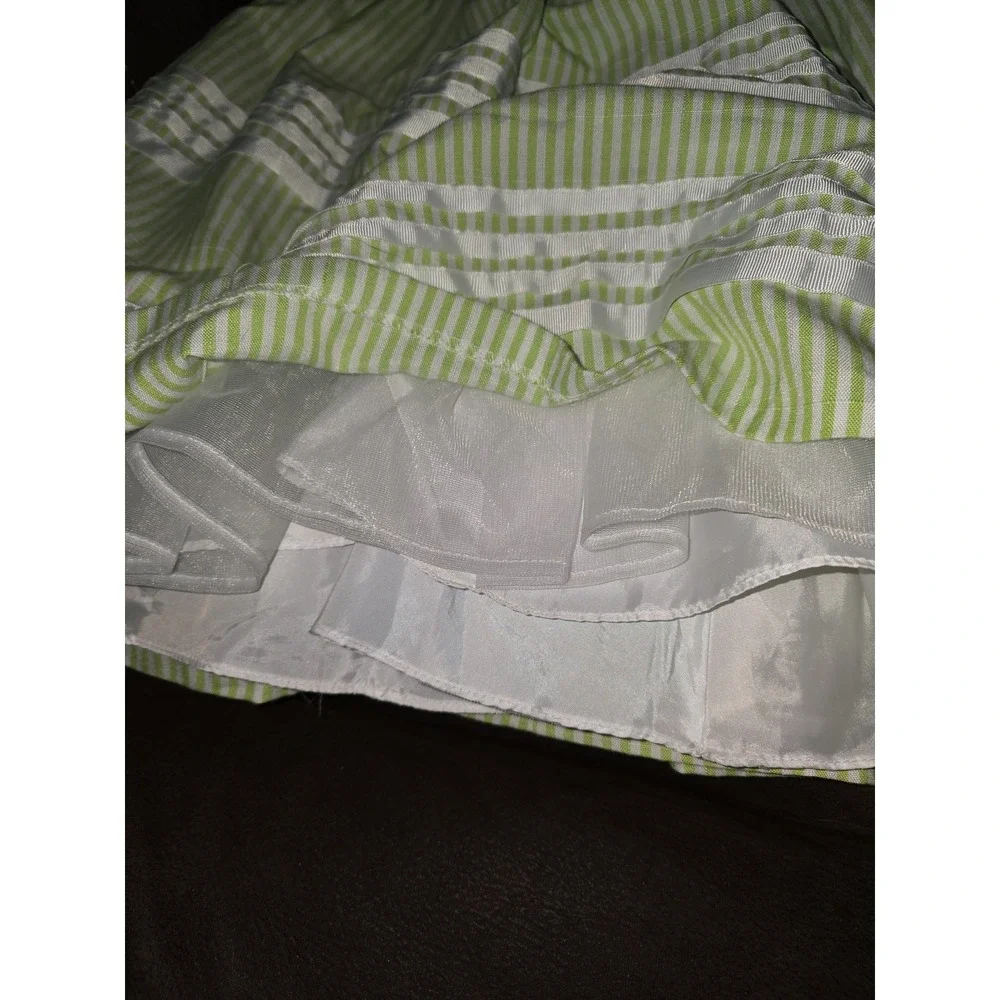 Bonnie jean green striped spring Easter dress‎ size 10